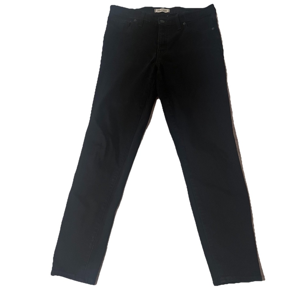 Madewell Women's Black Pants Skinny 9" High Rise Denim Casual Size 31